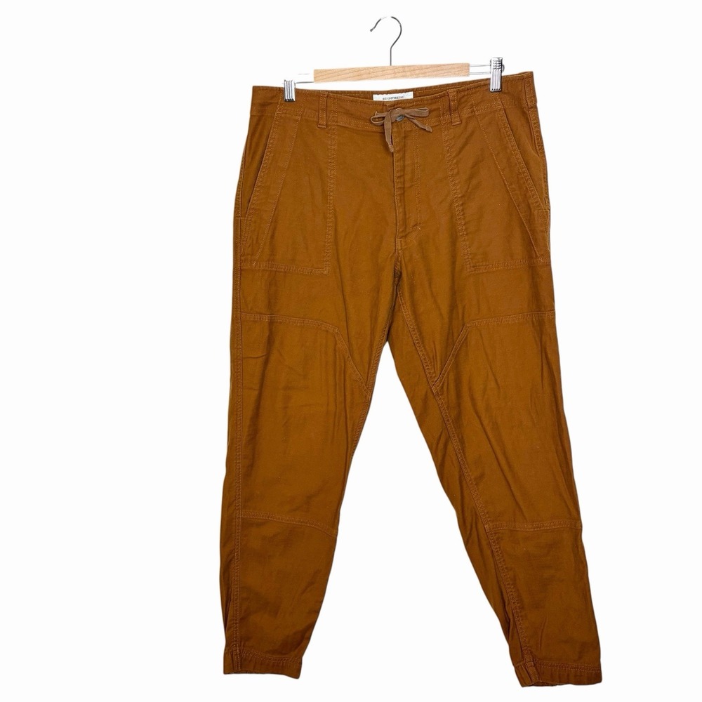 REI Co-op Trailsmith Jogger Pants Brown Mens Size 36x32 Drawstring Double Knee